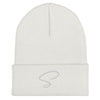 Bonnet blanc au logo argenté - Saurein