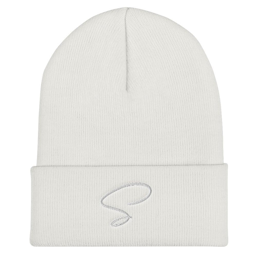 Bonnet blanc au logo argenté - Saurein