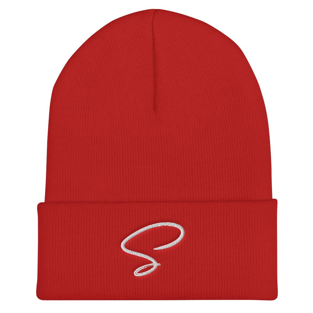 Bonnet rouge au logo argenté - Saurein