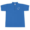 Polo bleu au logo argenté - Saurein
