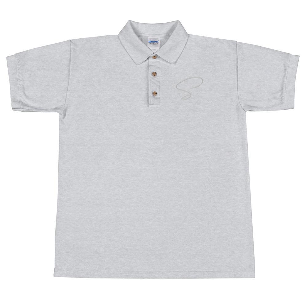 Polo gris au logo argenté - Saurein