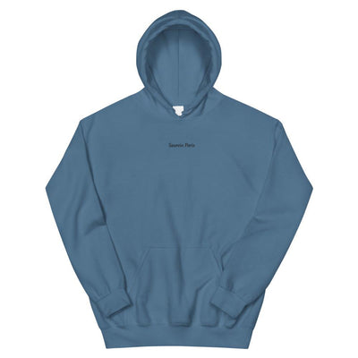 Sweat bleu indigo à capuche Saurein Paris brodé - Saurein
