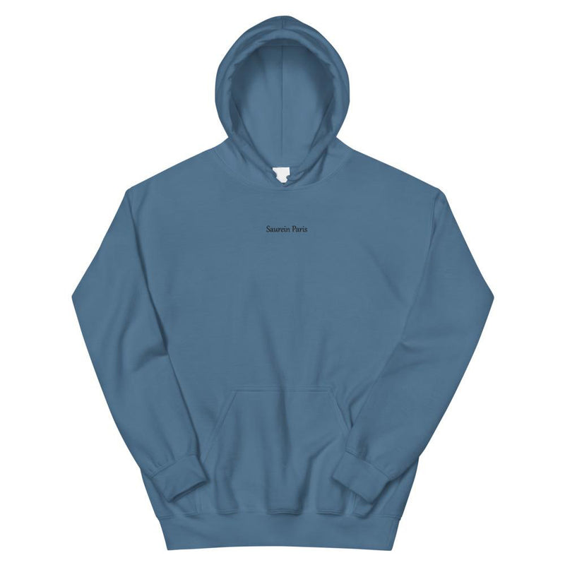 Sweat blanc à capuche Saurein Paris brodé - Saurein