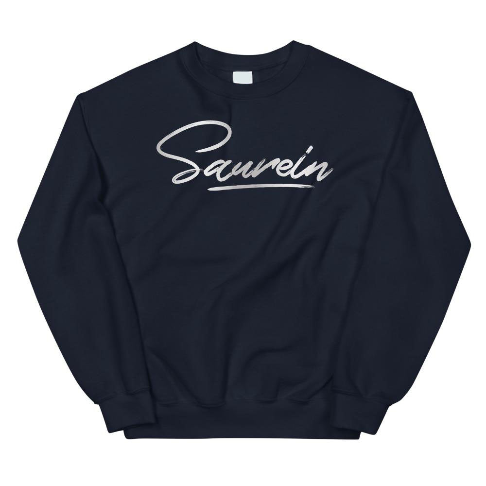 Sweat bleu marine au logo argenté - Saurein