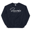 Sweat bleu marine au logo argenté - Saurein