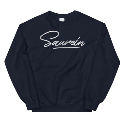 Sweat bleu marine au logo argenté - Saurein