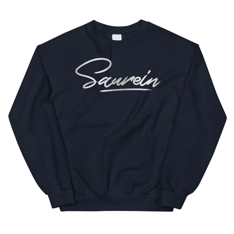 Sweat noir au logo argenté - Saurein