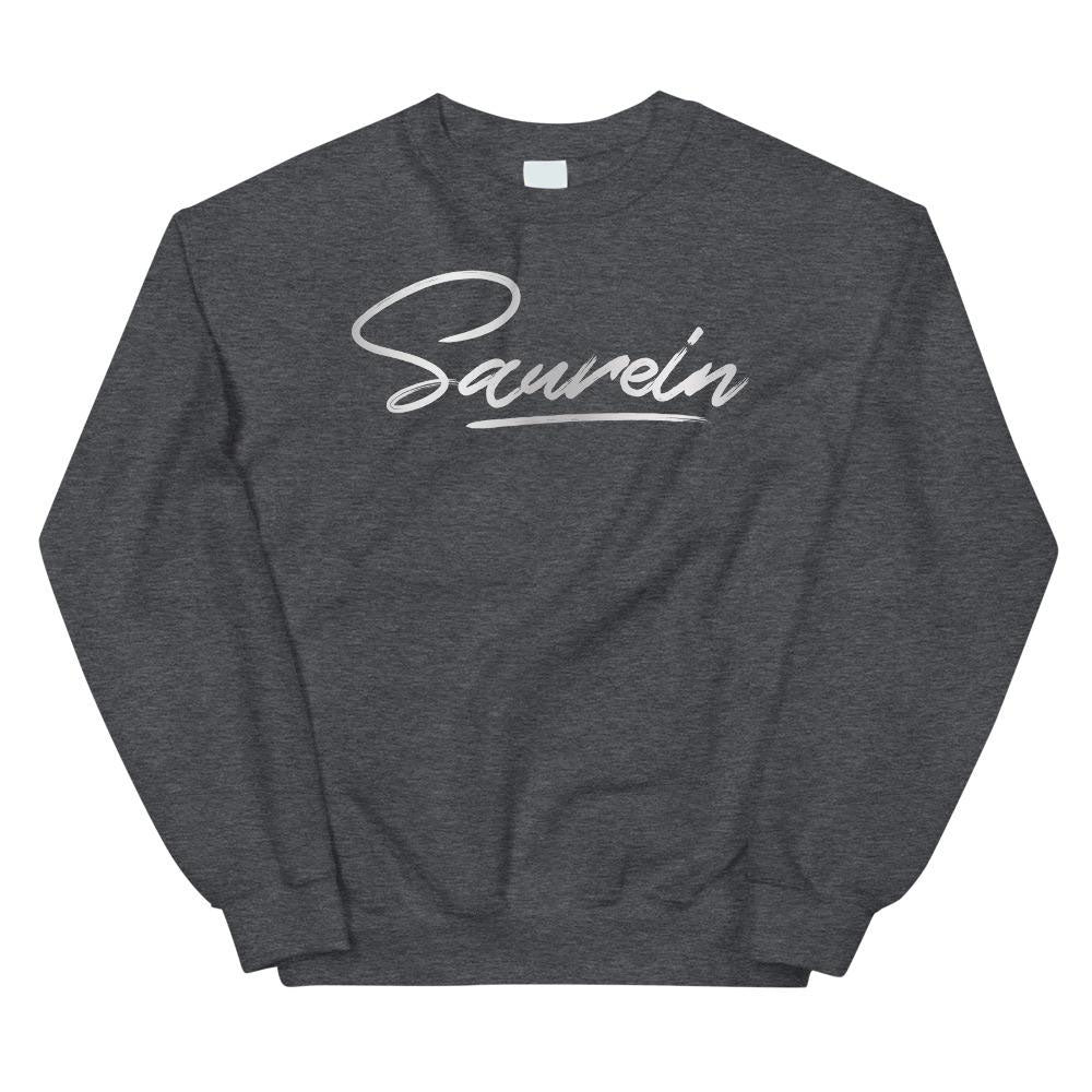 Sweat gris foncé au logo argenté - Saurein