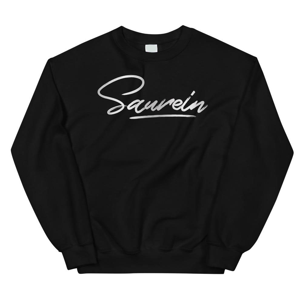 Sweat noir au logo argenté - Saurein