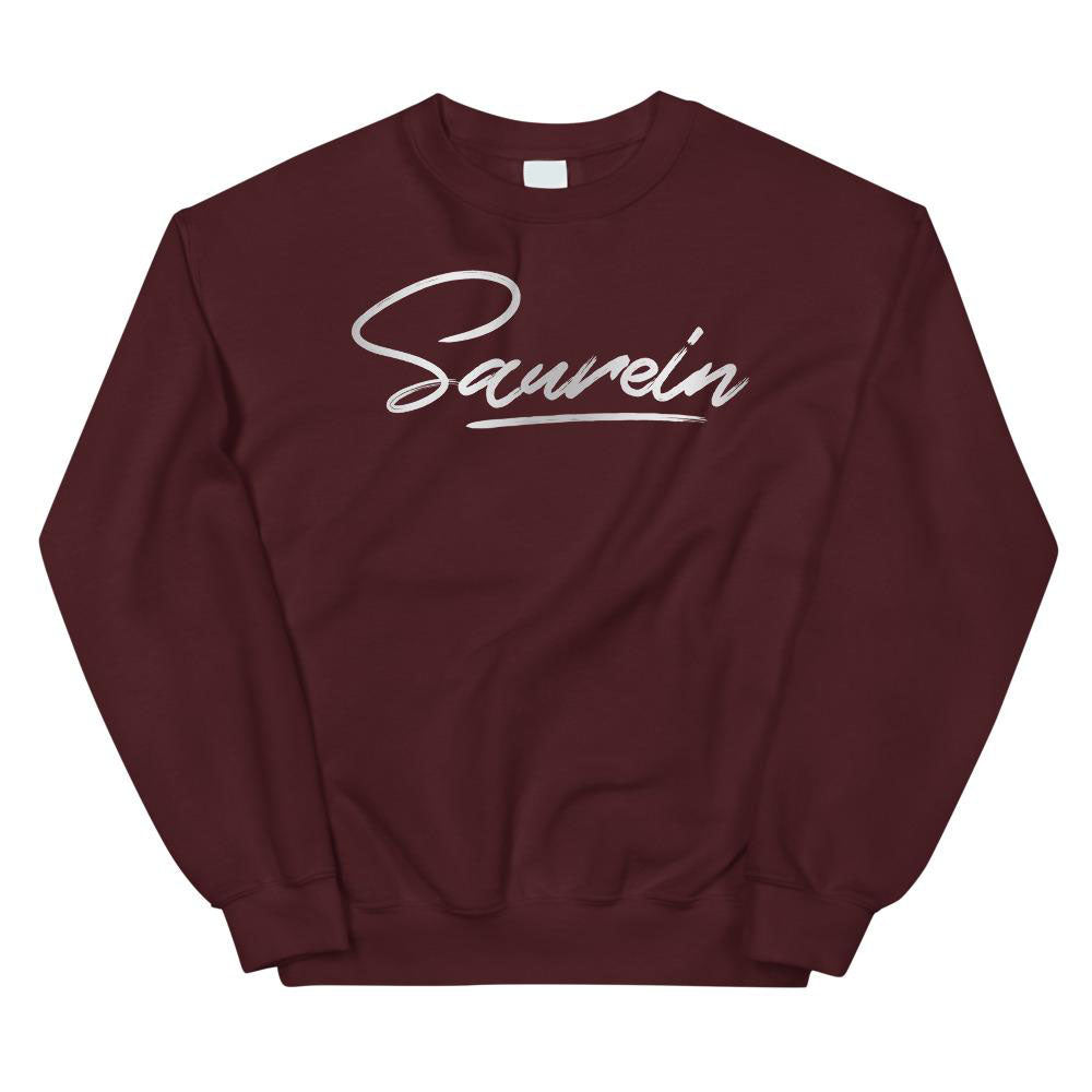 Sweat pourpre au logo argenté - Saurein