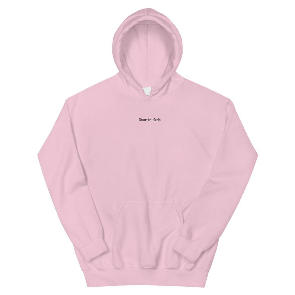 Sweat rose à capuche Saurein Paris brodé - Saurein
