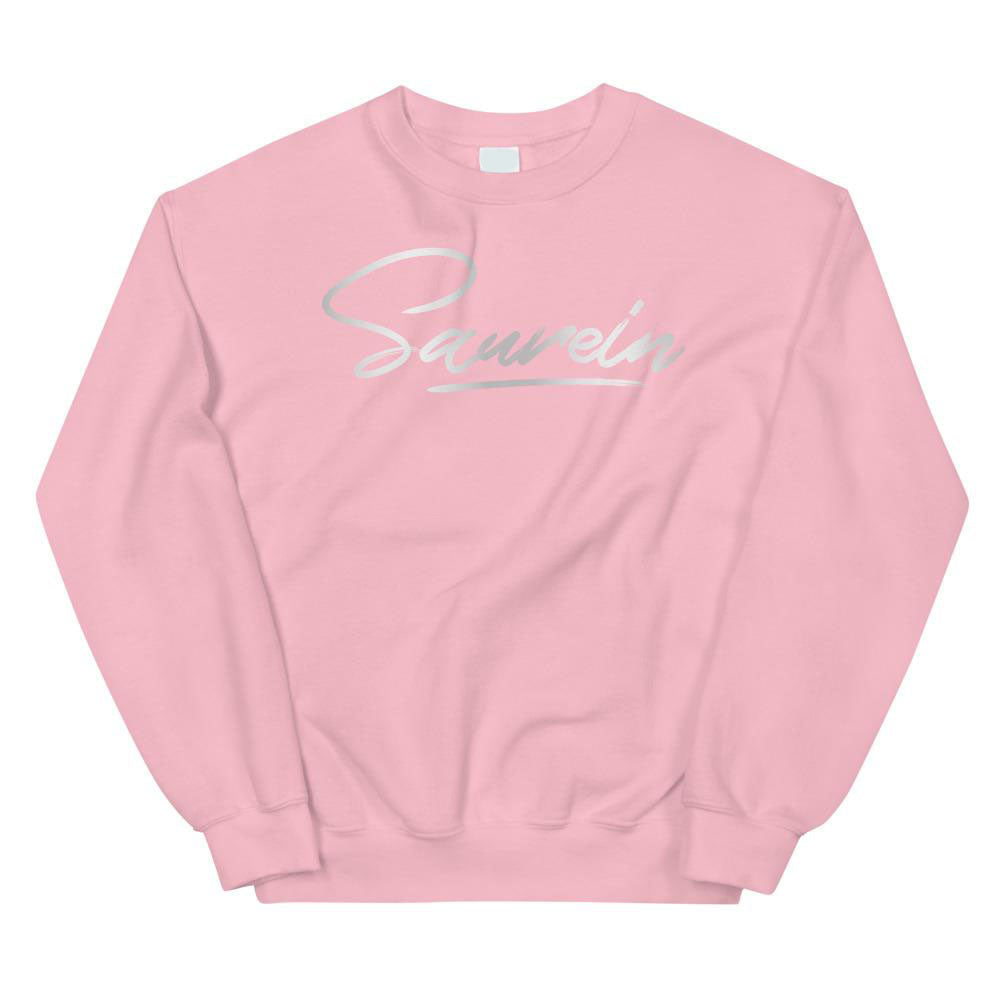 Sweat rose au logo argenté - Saurein