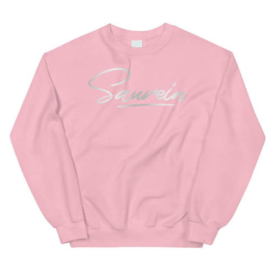 Sweat rose au logo argenté - Saurein
