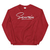Sweat rouge au logo argenté - Saurein