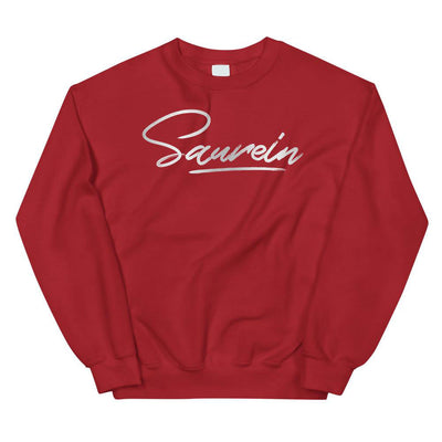 Sweat rouge au logo argenté - Saurein