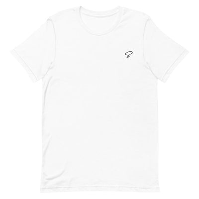 T-shirt blanc à col rond brodé - Saurein