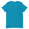 T-shirt bleu à col rond brodé - Saurein