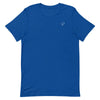 T-shirt bleu à col rond logo argenté - Saurein