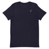 T-shirt bleu marine à col rond logo argenté - Saurein