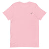 T-shirt rose à col rond brodé - Saurein