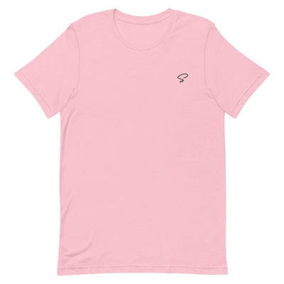 T-shirt rose à col rond brodé - Saurein