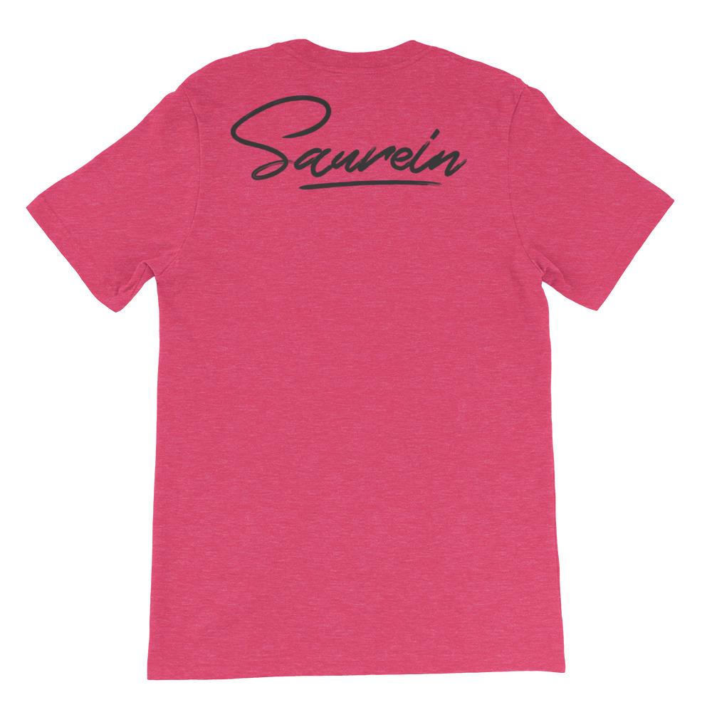 T-shirt rose framboise à marquage Saurein