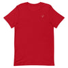 T-shirt rouge à col rond logo argenté - Saurein