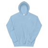 Sweat à capuche bleu ciel logo argenté - Saurein