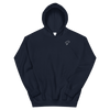 Sweat à capuche bleu marine logo argenté - Saurein