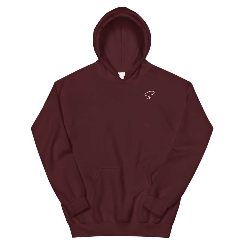 Sweat à capuche bordeaux logo argenté - Saurein