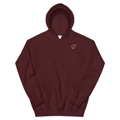 Sweat à capuche bordeaux logo argenté - Saurein