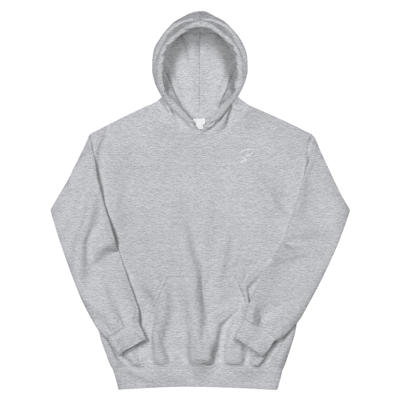 Sweat à capuche noir logo argenté - Saurein