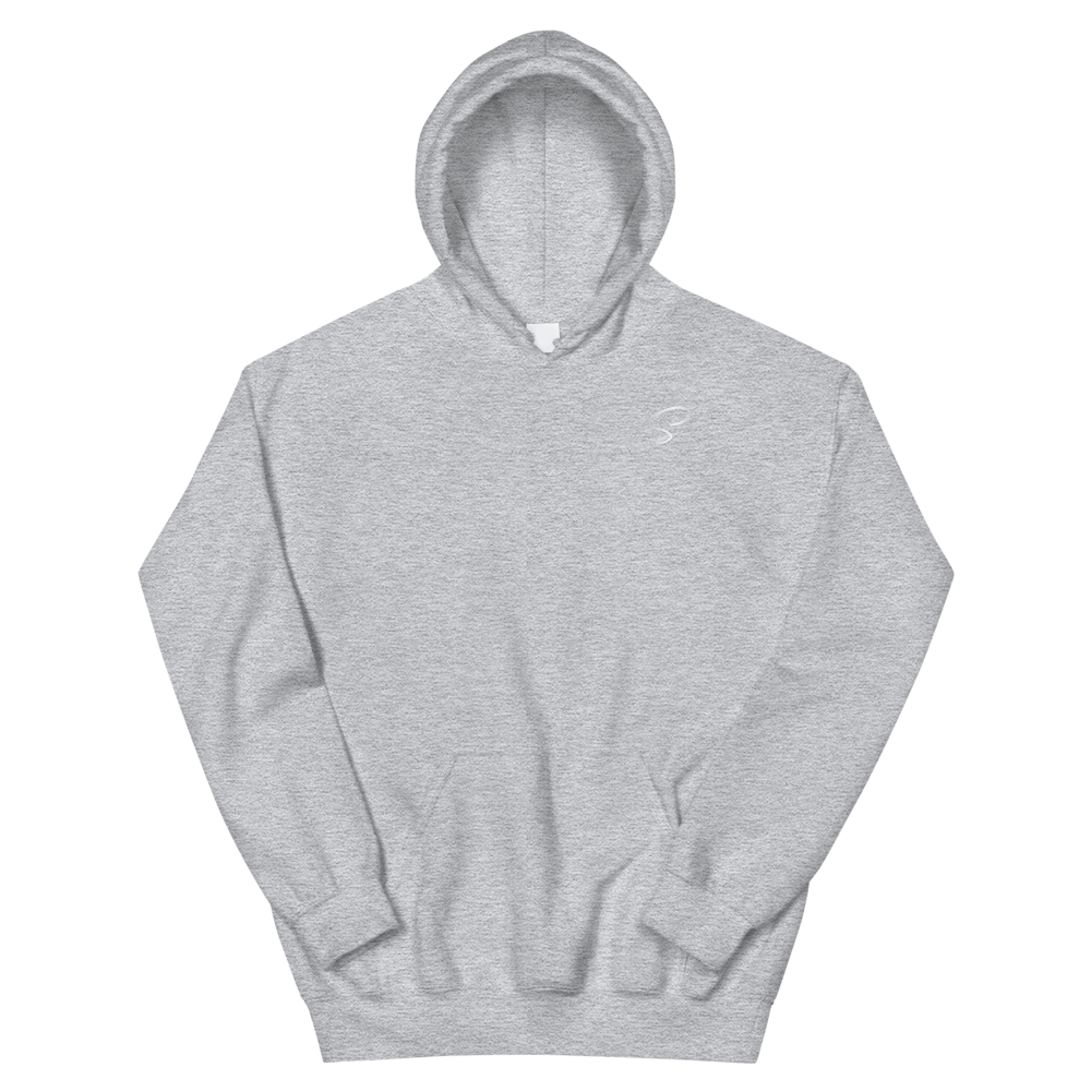 Sweat à capuche gris logo argenté - Saurein