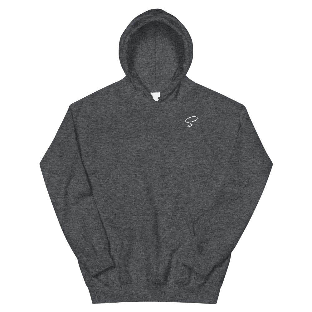 Sweat à capuche gris foncé logo argenté - Saurein