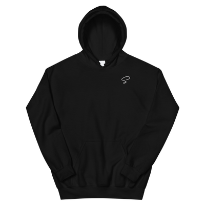 Sweat à capuche noir logo argenté - Saurein