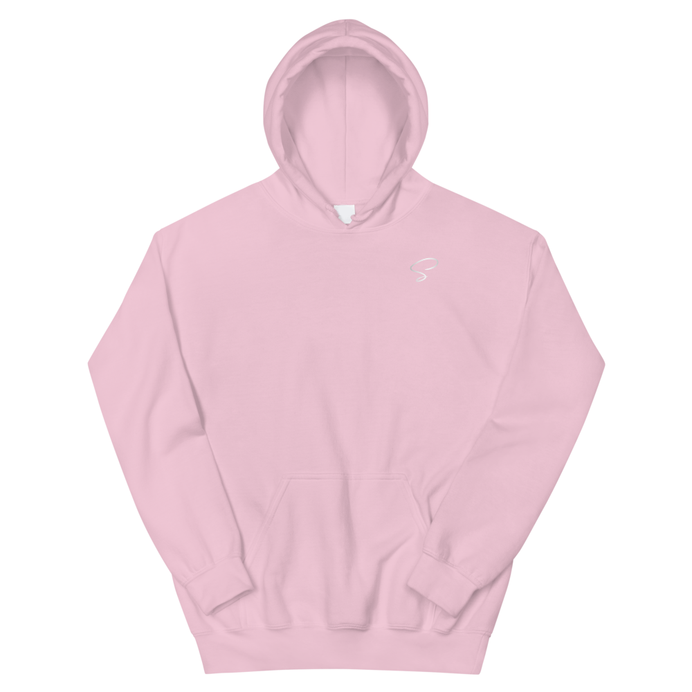 Sweat à capuche rose logo argenté - Saurein