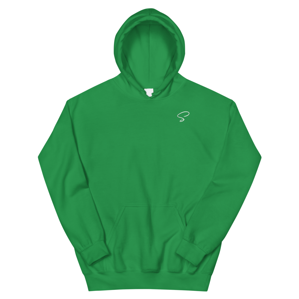Sweat à capuche vert logo argenté - Saurein